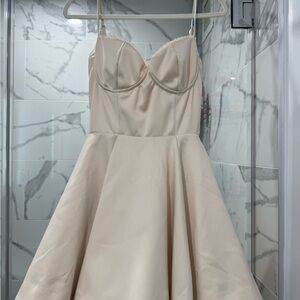 House of CB Blush Ivory Bustier Dress